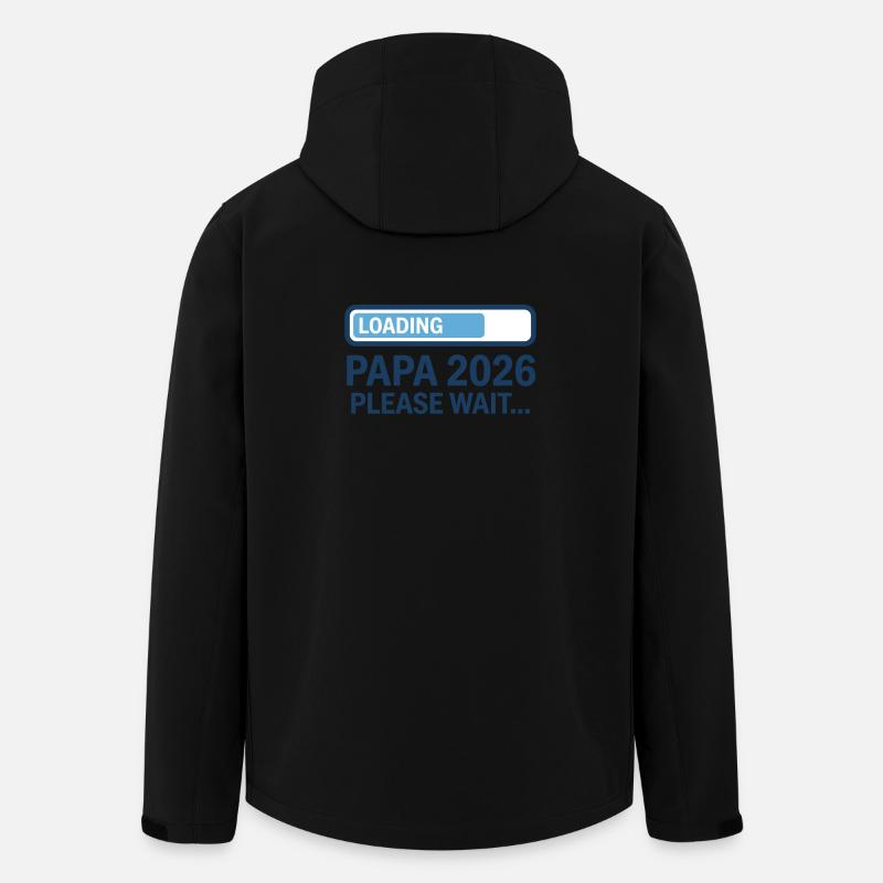 Dad 2026 Loading - Pregnancy Announcement - Men’s Recycled Softshell Jacket by Stanley/Stella - black