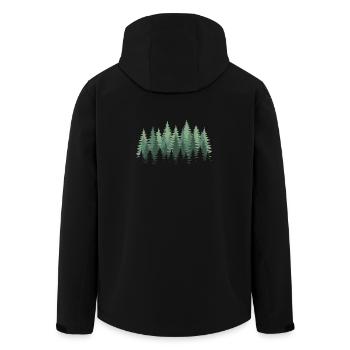 Forest Nature Trees Wilderness Nature Lovers - Men’s Recycled Softshell Jacket by Stanley/Stella - black - Back - AI Model Male 185 light (185cm)