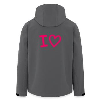 i_love- - Veste softshell homme en polyester recyclé Stanley/Stella - noir - Dos - AI Model Male 185 light (185cm)