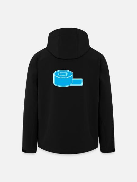 Adhesive Tape Roll Outline - Men’s Recycled Softshell Jacket by Stanley/Stella - black