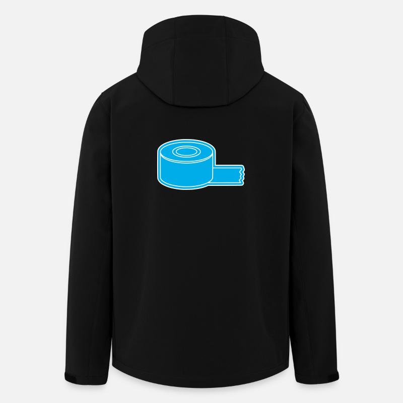 Adhesive Tape Roll Outline - Men’s Recycled Softshell Jacket by Stanley/Stella - black