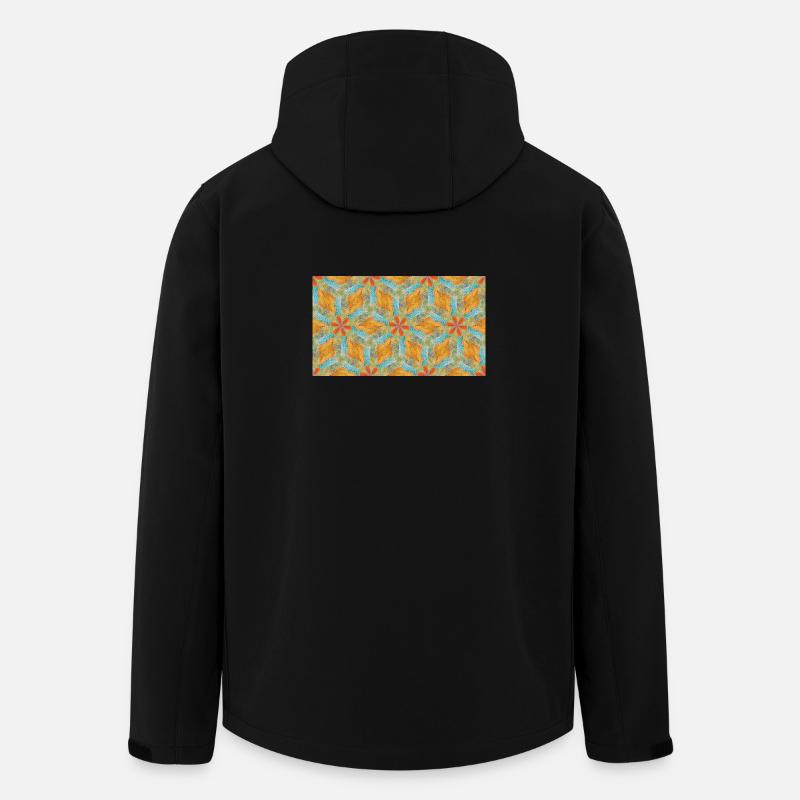 Marée d’automne kaléidoscope - Veste softshell homme en polyester recyclé Stanley/Stella - noir