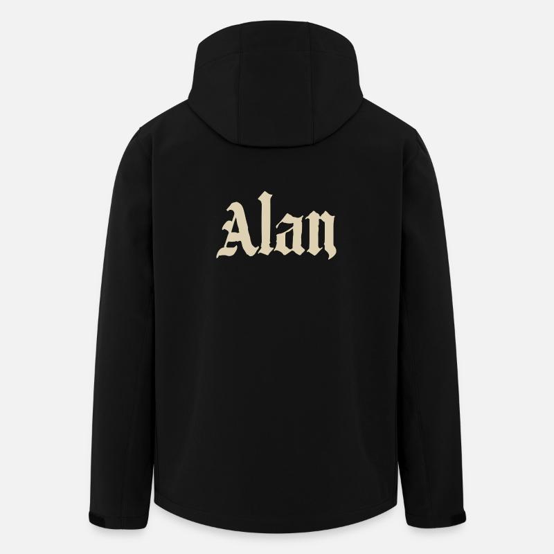 Alan Gothic Lettering - Men’s Recycled Softshell Jacket by Stanley/Stella - black