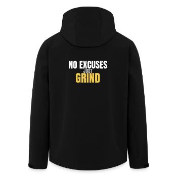 Pas d’excuses, il suffit de grinder la salle de motivation - Veste softshell homme en polyester recyclé Stanley/Stella - noir - Dos - AI Model Male 185 light (185cm)