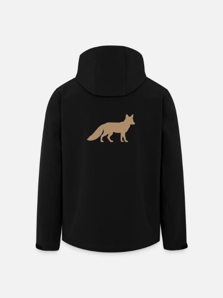Forest Fox Silhouette - Men’s Recycled Softshell Jacket by Stanley/Stella - black