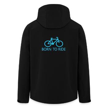 Born to Ride Saying Bicycle - Men’s Recycled Softshell Jacket by Stanley/Stella - black - Back - AI Model Male 185 light (185cm)