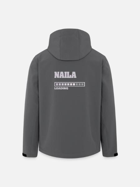 Naila als Geburt - Recycelte Männer Softshell-Jacke von Stanley/Stella - Schwarz