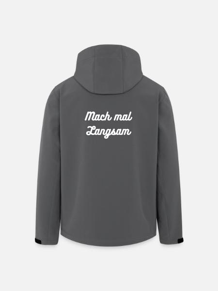 HN Mach Mal Langsam Handlettering - Recycelte Männer Softshell-Jacke von Stanley/Stella - Schwarz
