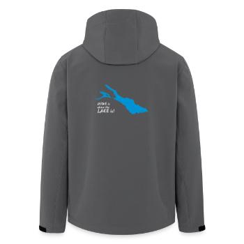 Home is where the lake is - Bodenseeshirt - Recycelte Männer Softshell-Jacke von Stanley/Stella - Schwarz - Hinten - AI Model Male 185 light (185cm)