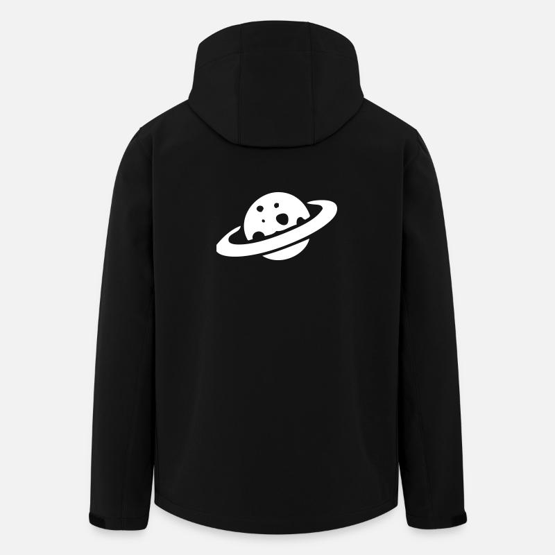 Cheese planet Saturn - Men’s Recycled Softshell Jacket by Stanley/Stella - black