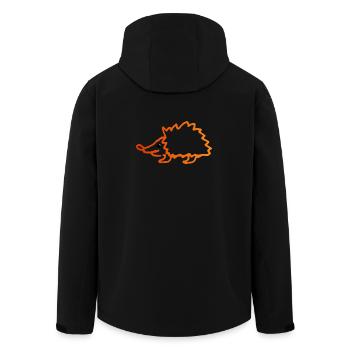 igel - Recycelte Männer Softshell-Jacke von Stanley/Stella - Schwarz - Hinten - AI Model Male 185 light (185cm)