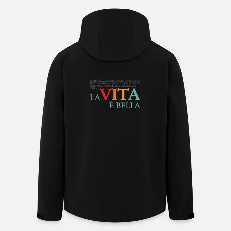 La vita e bella - Veste softshell homme en polyester recyclé Stanley/Stella - noir