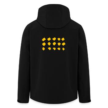 Modèle - Veste softshell homme en polyester recyclé Stanley/Stella - noir - Dos - AI Model Male 185 light (185cm)