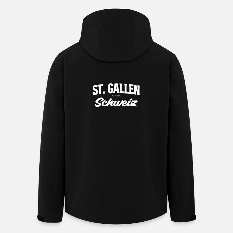 StGallen Suisse Millésime - Veste softshell homme en polyester recyclé Stanley/Stella - noir