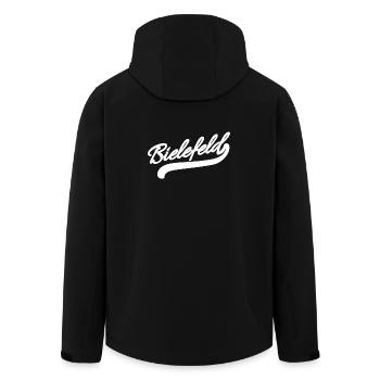 Bielefeld Rétro - Veste softshell homme en polyester recyclé Stanley/Stella - noir - Dos - AI Model Male 185 light (185cm)