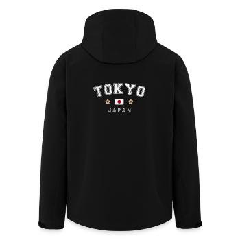 Tokyo Japan - Recycelte Männer Softshell-Jacke von Stanley/Stella - Schwarz - Hinten - AI Model Male 185 light (185cm)