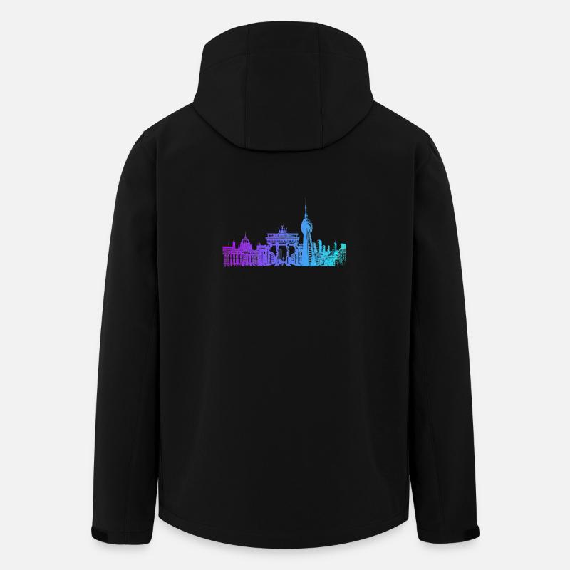 Berlin City Skyline - Men’s Recycled Softshell Jacket by Stanley/Stella - black