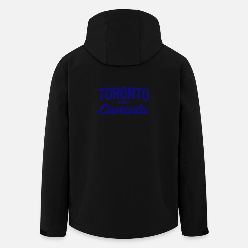 Toronto Canada Lettering Design - Men’s Recycled Softshell Jacket by Stanley/Stella - black