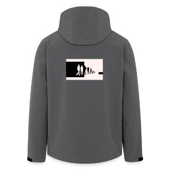 Silhouettes in transition - Men’s Recycled Softshell Jacket by Stanley/Stella - anthracite - Back - AI Model Male 185 light (185cm)