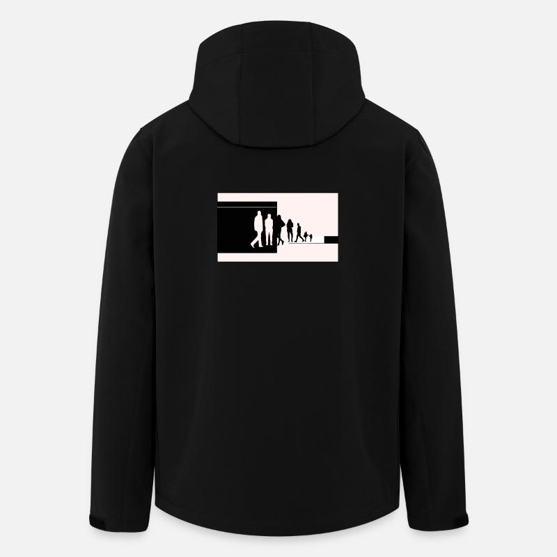 Silhouettes in transition - Men’s Recycled Softshell Jacket by Stanley/Stella - black