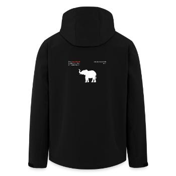 Elefant - Recycelte Männer Softshell-Jacke von Stanley/Stella - Schwarz - Hinten - AI Model Male 185 light (185cm)