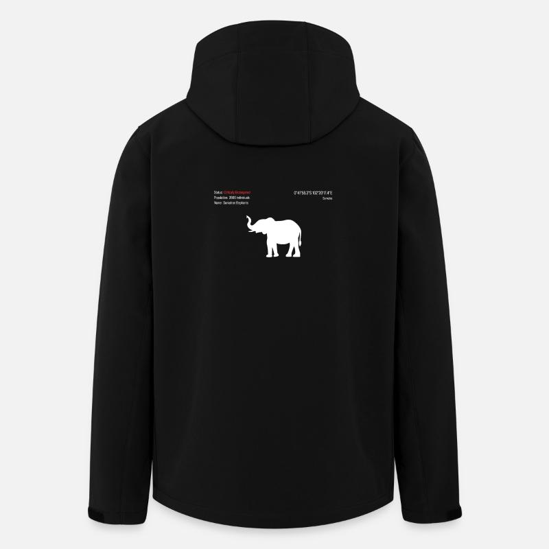 Éléphant - Veste softshell homme en polyester recyclé Stanley/Stella - noir