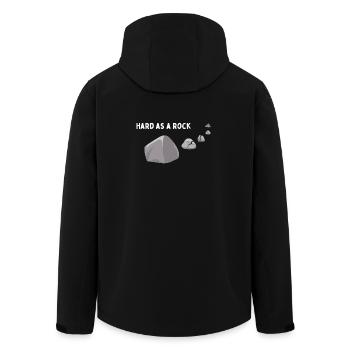 Hart wie ein Stein - Recycelte Männer Softshell-Jacke von Stanley/Stella - Schwarz - Hinten - AI Model Male 185 light (185cm)