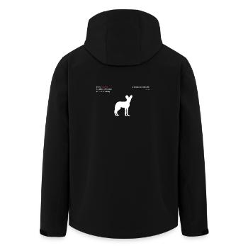 Hund - Recycelte Männer Softshell-Jacke von Stanley/Stella - Schwarz - Hinten - AI Model Male 185 light (185cm)