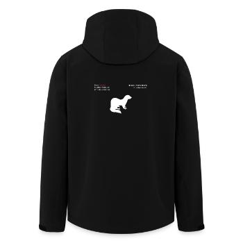 Frettchen - Recycelte Männer Softshell-Jacke von Stanley/Stella - Schwarz - Hinten - AI Model Male 185 light (185cm)