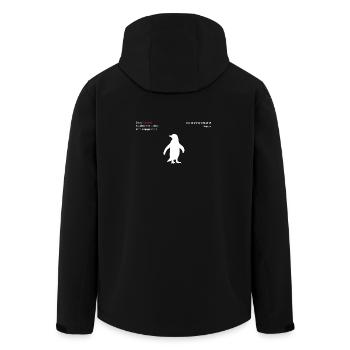 Pinguin - Recycelte Männer Softshell-Jacke von Stanley/Stella - Schwarz - Hinten - AI Model Male 185 light (185cm)