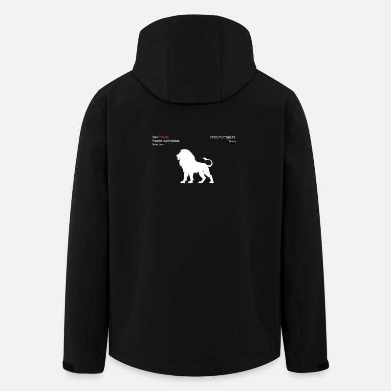 Löwe - Recycelte Männer Softshell-Jacke von Stanley/Stella - Schwarz