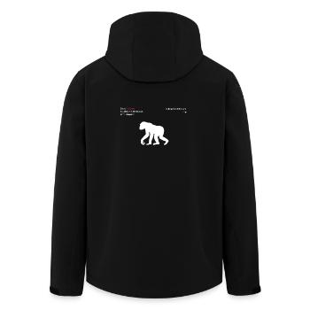 Schimpanse - Recycelte Männer Softshell-Jacke von Stanley/Stella - Schwarz - Hinten - AI Model Male 185 light (185cm)