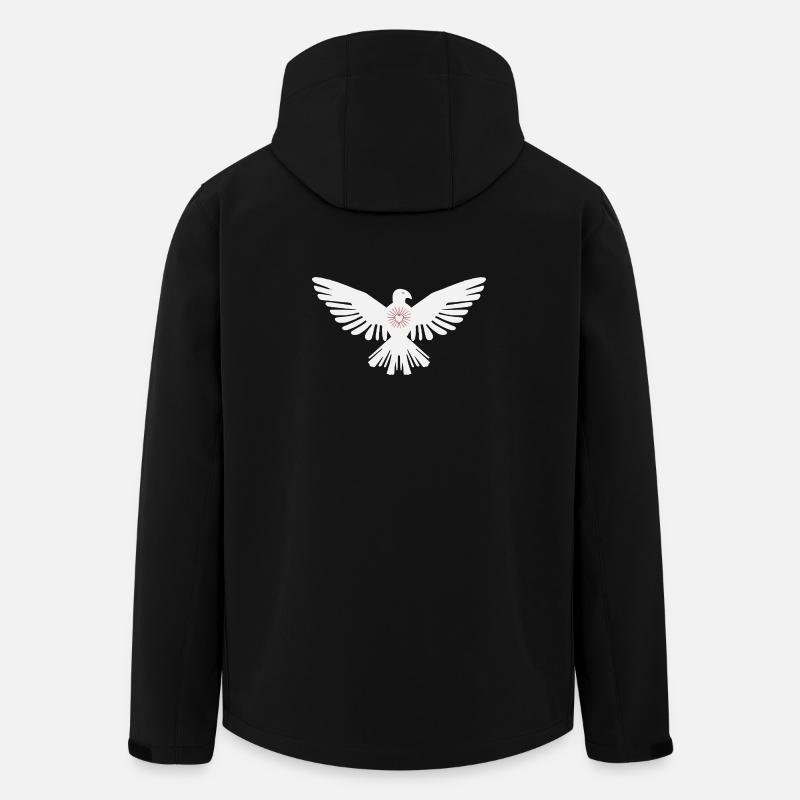 Colombe gracieuse - Veste softshell homme en polyester recyclé Stanley/Stella - noir