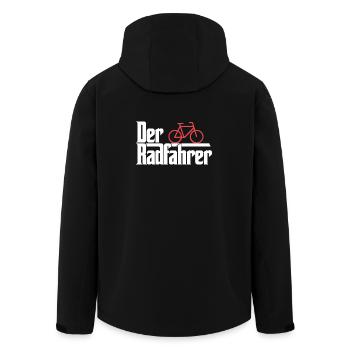 Der Radfahrer - Recycelte Männer Softshell-Jacke von Stanley/Stella - Schwarz - Hinten - AI Model Male 185 light (185cm)