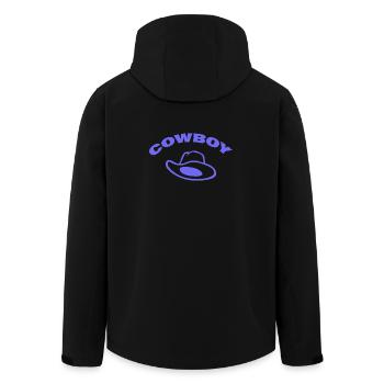 COWBOY - Recycelte Männer Softshell-Jacke von Stanley/Stella - Schwarz - Hinten - AI Model Male 185 light (185cm)