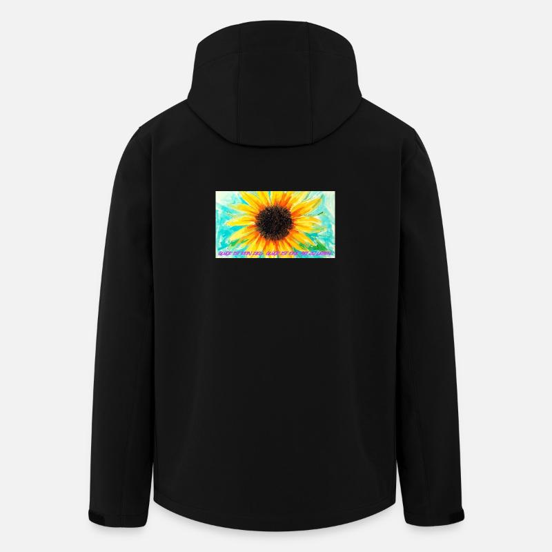 Sonnenblume Farbrausch Kunst - Recycelte Männer Softshell-Jacke von Stanley/Stella - Schwarz