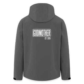 Godmother Est 2026 Graphic Tee - Men’s Recycled Softshell Jacket by Stanley/Stella - anthracite - Back - AI Model Male 185 light (185cm)