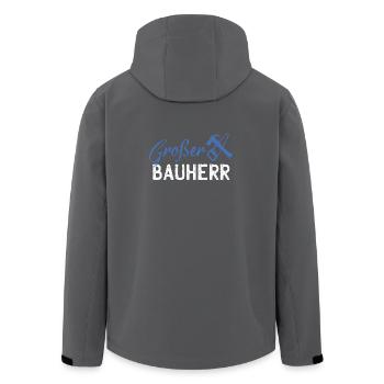 GrafBen Bauherr Bauwerk Grafik - Recycelte Männer Softshell-Jacke von Stanley/Stella - Anthrazit - Hinten - AI Model Male 185 light (185cm)