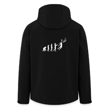 Évolution du saut au basket - Veste softshell homme en polyester recyclé Stanley/Stella - noir - Dos - AI Model Male 185 light (185cm)