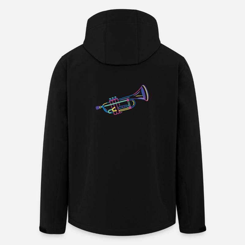 Bunte Trompete - Recycelte Männer Softshell-Jacke von Stanley/Stella - Schwarz