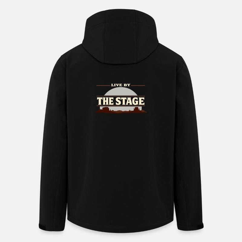 Shooter d’action cowboy. Shooter d’action cowboy - Veste softshell homme en polyester recyclé Stanley/Stella - noir