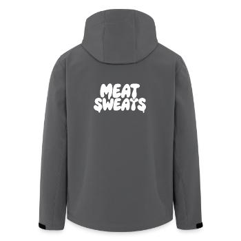 Humour en disant Meat Sweats BBQ - Veste softshell homme en polyester recyclé Stanley/Stella - charbon - Dos - AI Model Male 185 light (185cm)