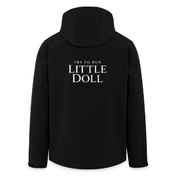 Try to run Little doll - Recycelte Männer Softshell-Jacke von Stanley/Stella - Schwarz - Hinten - AI Model Male 185 light (185cm)