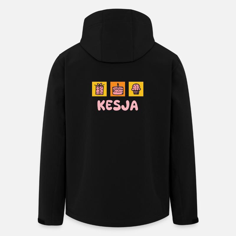 Cadeau pour Kesja - Veste softshell homme en polyester recyclé Stanley/Stella - noir