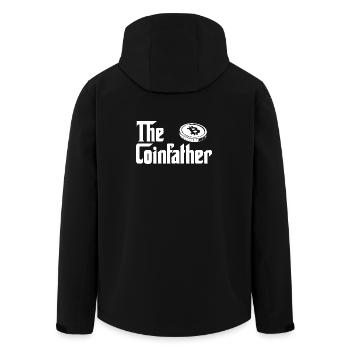 Coinfather Crypto Bitcoin Hodl Blockchain-Parodie - Recycelte Männer Softshell-Jacke von Stanley/Stella - Schwarz - Hinten - AI Model Male 185 light (185cm)