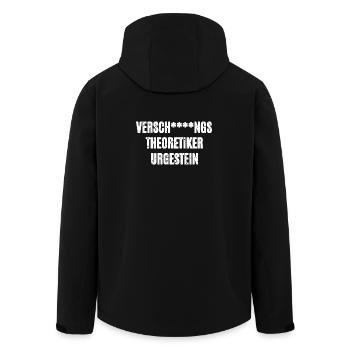 Verschwörungstheoretiker Urgestein - Recycelte Männer Softshell-Jacke von Stanley/Stella - Schwarz - Hinten - AI Model Male 185 light (185cm)