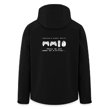 Contrary to Popular Belief Gamer Design - Men’s Recycled Softshell Jacket by Stanley/Stella - black - Back - AI Model Male 185 light (185cm)