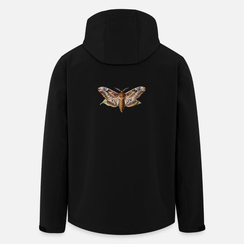 Great nocturnal moth - Agrius convolvuli - Men’s Recycled Softshell Jacket by Stanley/Stella - black