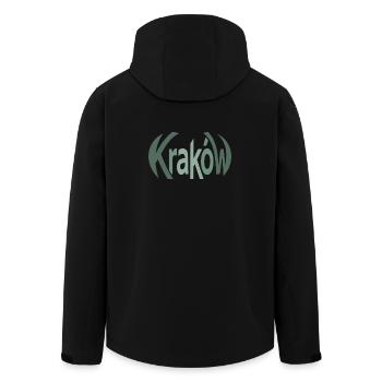 Krakau, Krakow Grün Typo - Recycelte Männer Softshell-Jacke von Stanley/Stella - Schwarz - Hinten - AI Model Male 185 light (185cm)