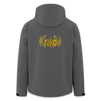 Krakau, Kraków Emblem Typo - Recycelte Männer Softshell-Jacke von Stanley/Stella - Schwarz - Hinten - AI Model Male 185 light (185cm)